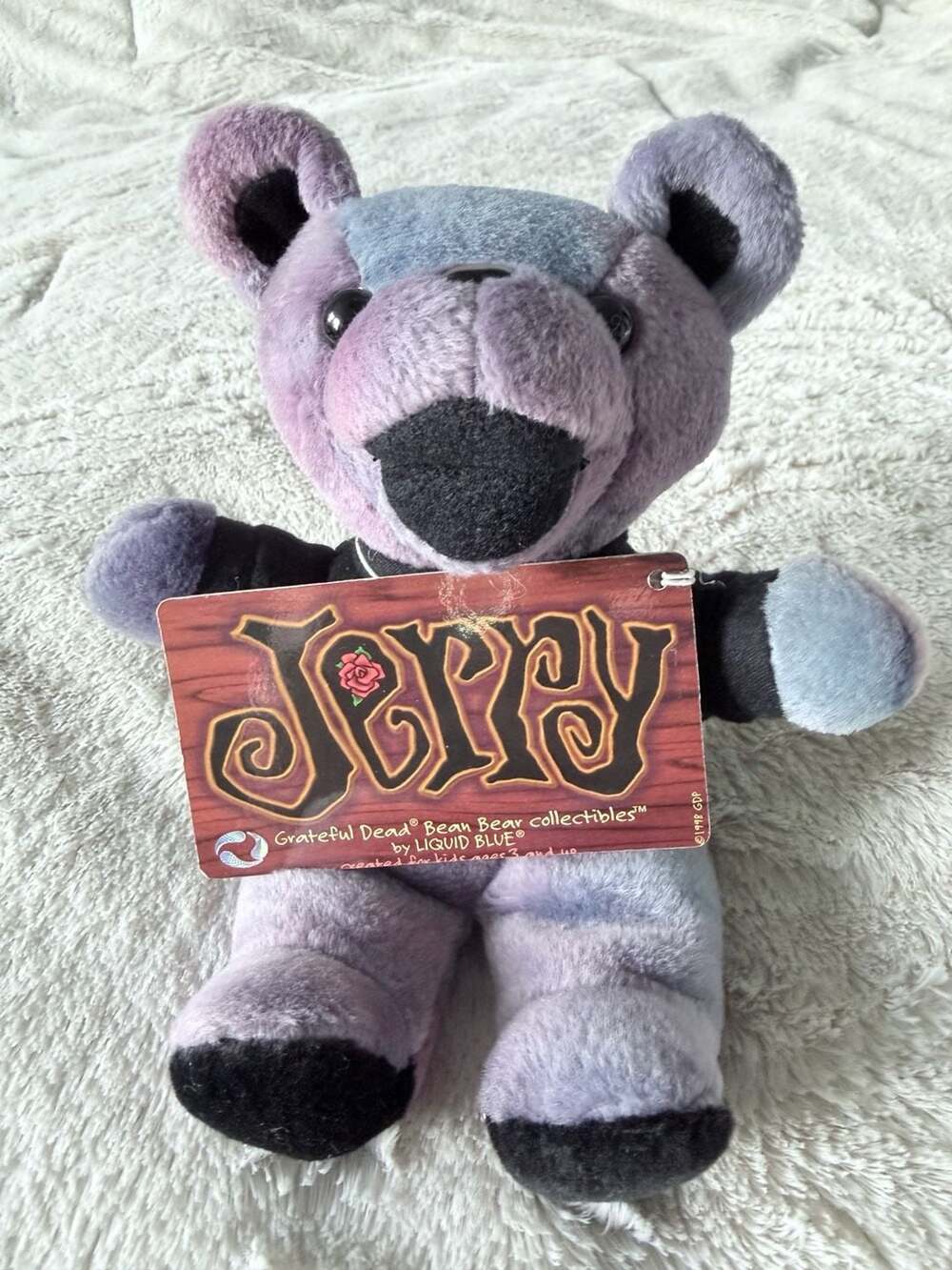 Vintage 1998 Liquid Blue Grateful Dead Jerry Bean Bear Collectible Plush